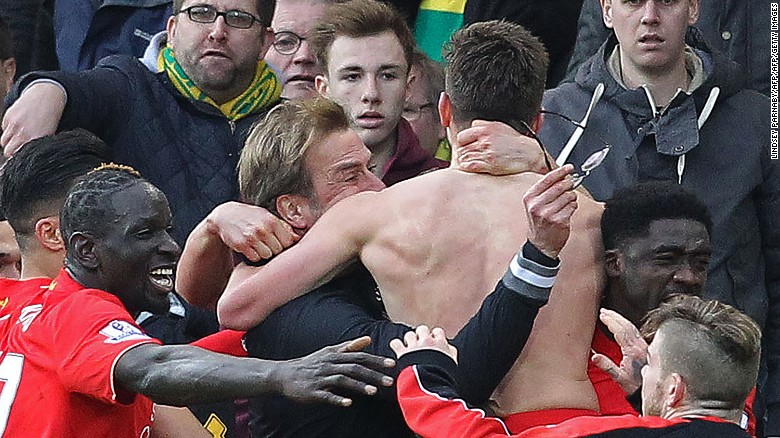 Jurgen Klopp breaks glasses as Liverpool claim dramatic Norwich win
